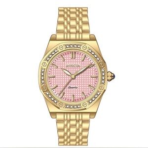 Invicta Women's Gold Watch with Pink Dial